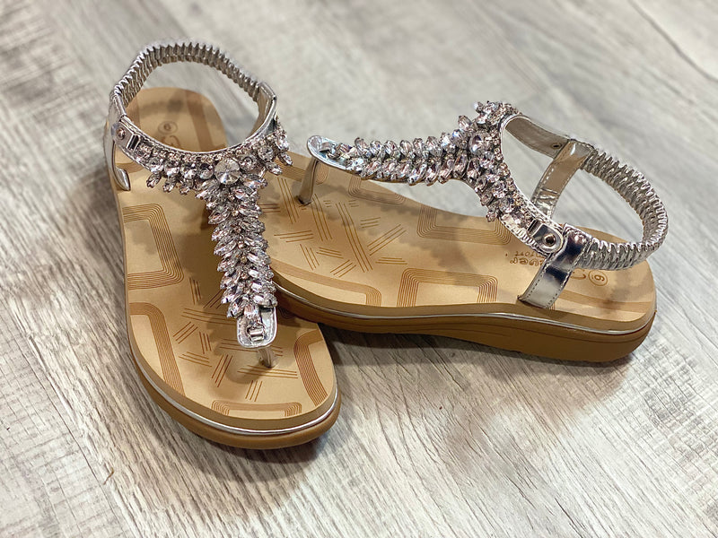 TRACY SILVER SANDALS