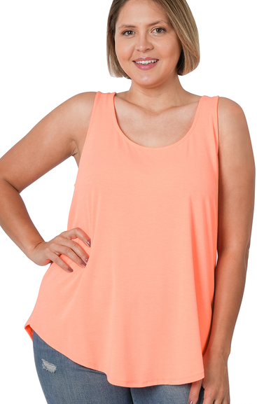 CHLOE NEON CORAL TANK TOP