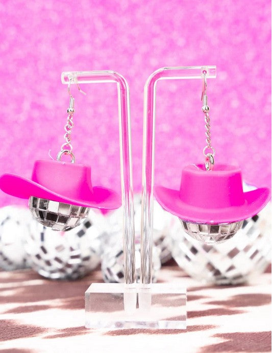 SHANIA PINK PARTY EARRINGS