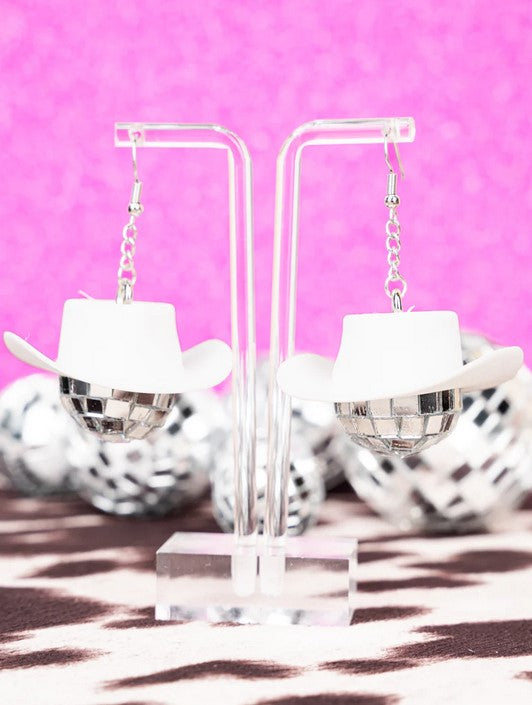 SHANIA WHITE PARTY EARRINGS