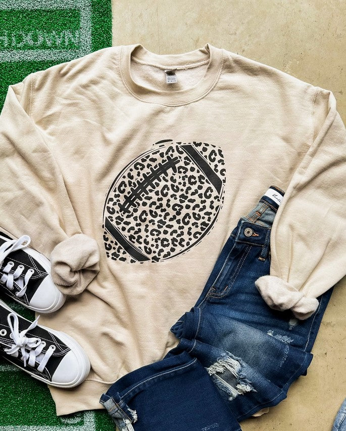 SAND LEOPARD FOOTBALL SWEATER