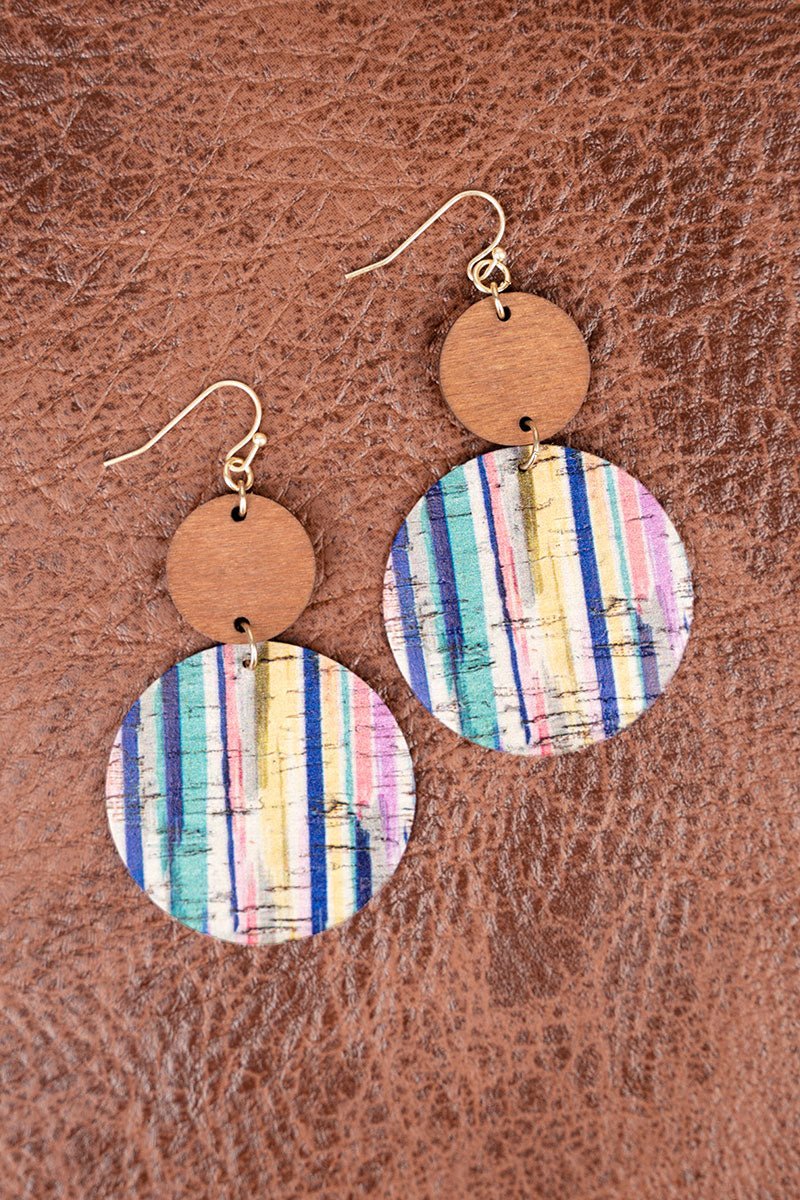 COLORFUL STRIPE EARRINGS