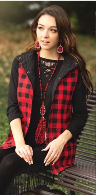 BUFFALO PLAID REVERSIBLE VEST