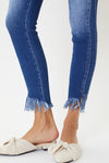 High Rise Hem Detail Ankle Skinny- KANCAN JEANS