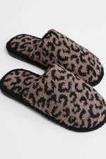 LEOPARD PRINT SLIPPERS