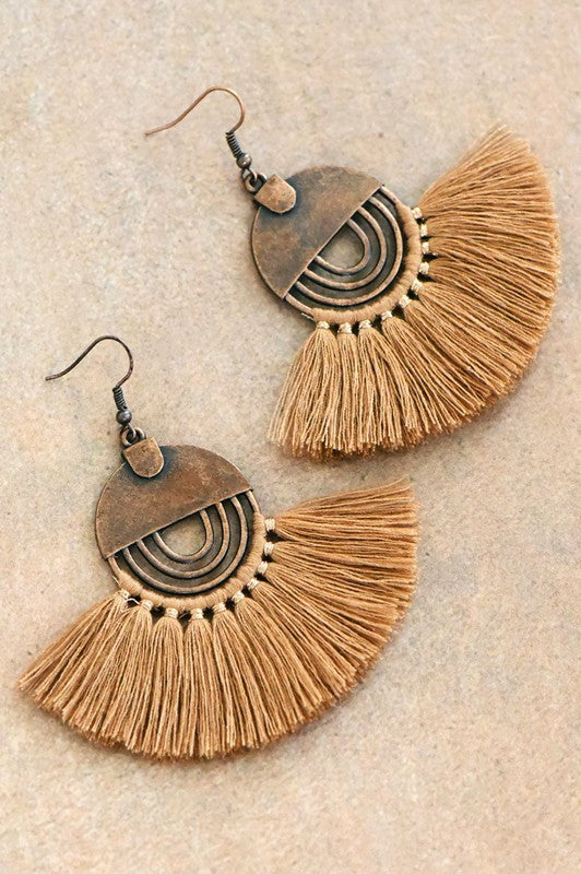 MISTY EARRINGS- BROWN