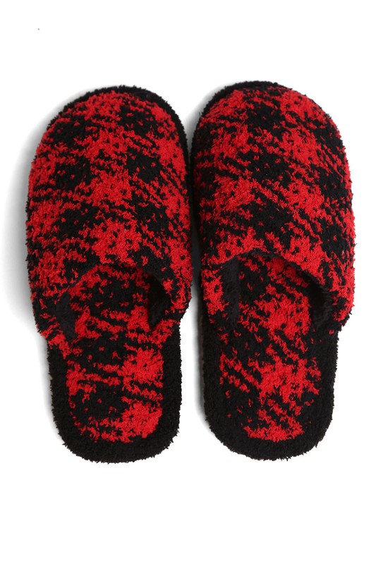 PLAID SLIPPERS