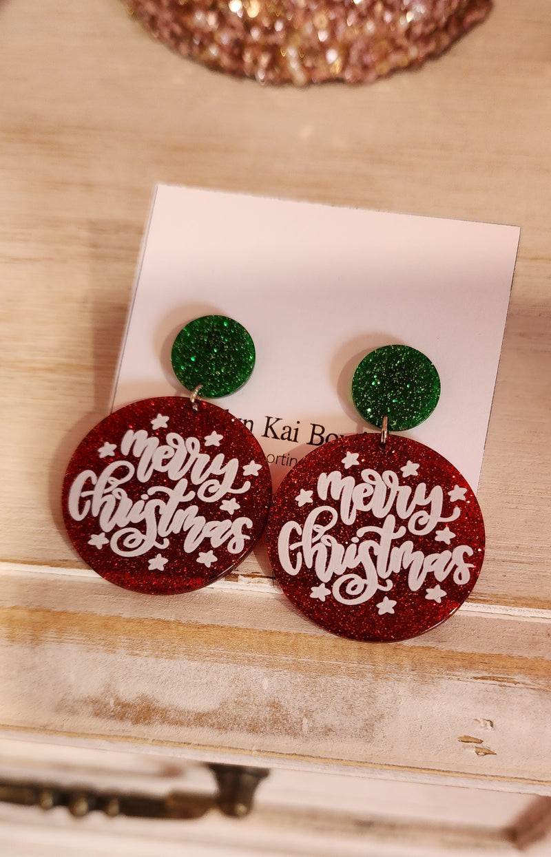 MERRY CHRISTMAS EARRINGS