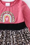 RAINBOW LEOPARD LITTLE GIRL DRESS