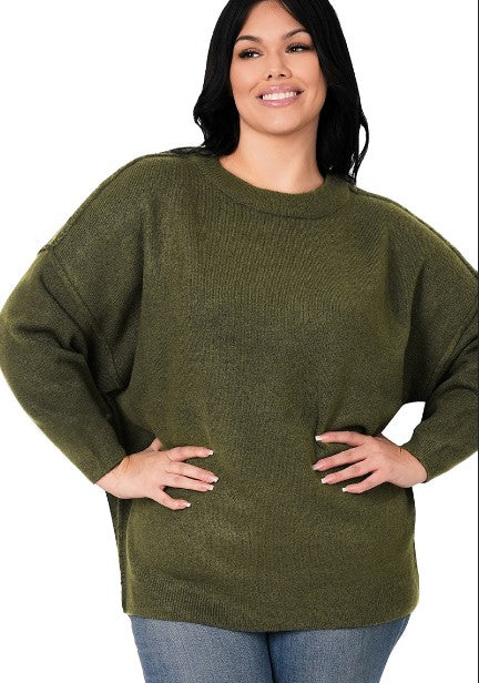 OLIVIA OLIVE SWEATER