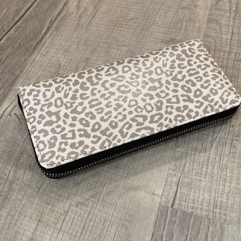 White Leopard Wallet