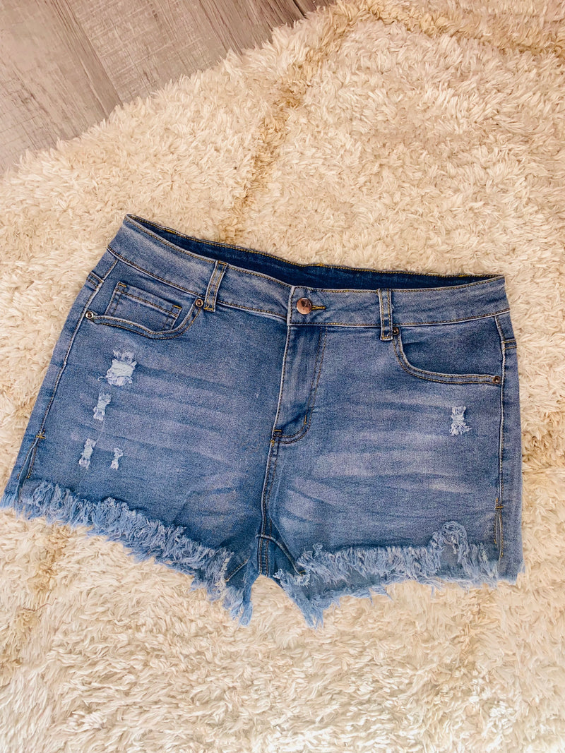 HANNAH LIGHT JEAN SHORTS