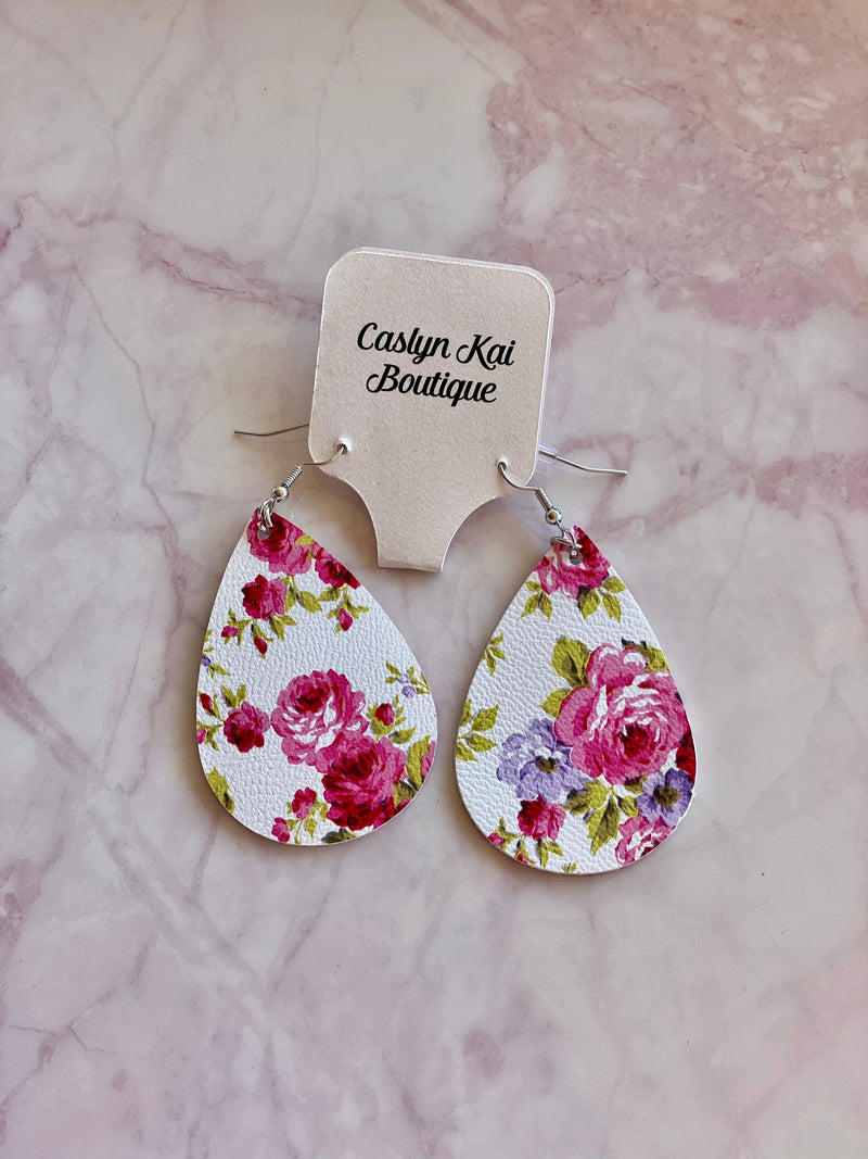 Floral Pink Earrings