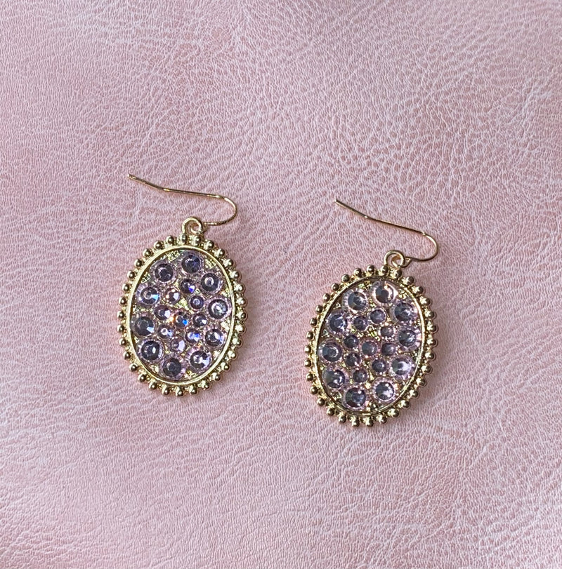 AUTUMN PINK/GOLD DIAMOND EARRINGS